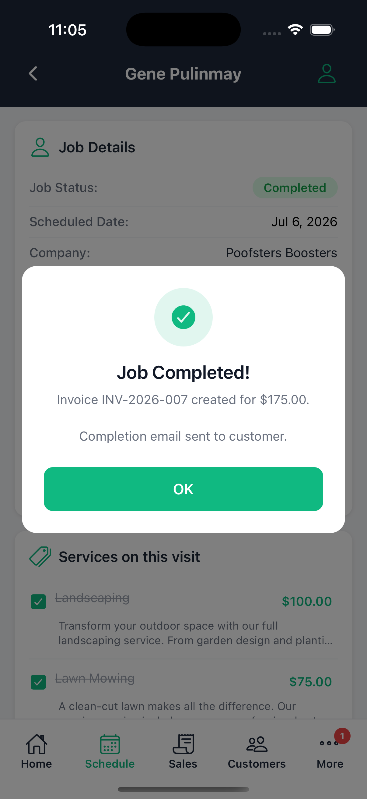 TradeCaddy proof of work and job summary